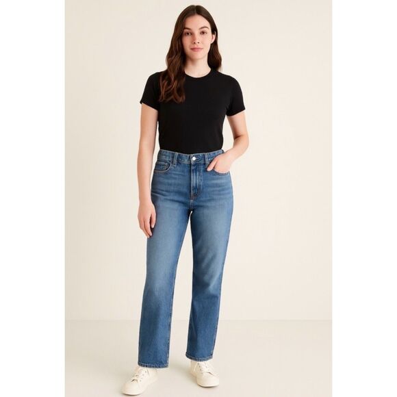 J. Crew Denim - J.Crew High-Rise Classic Vintage Straight-Leg Jeans Size 28 Medium Wash G7007